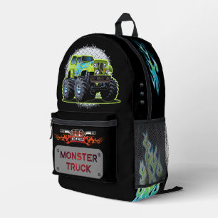 Cartoon monstertruck bedrukte rugzak