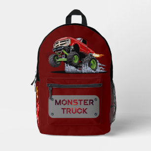 Cartoon monstertruck bedrukte rugzak