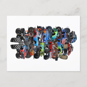 Cartoon monstertruck briefkaart