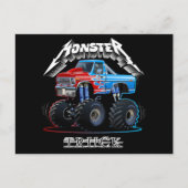 Cartoon monstertruck briefkaart (Voorkant)