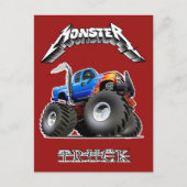 Cartoon monstertruck briefkaart (Voorkant)