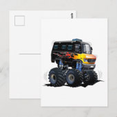 Cartoon monstertruck briefkaart (Voorkant / Achterkant)