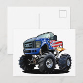 Cartoon monstertruck briefkaart (Voorkant / Achterkant)
