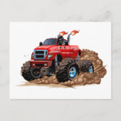 Cartoon monstertruck briefkaart (Voorkant)