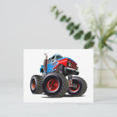 Cartoon monstertruck briefkaart (Staand voorkant)