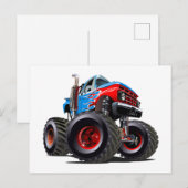 Cartoon monstertruck briefkaart (Voorkant / Achterkant)
