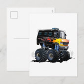 Cartoon monstertruck feestdagenkaart (Voorkant / Achterkant)