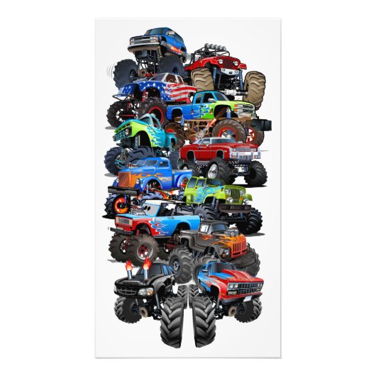 Cartoon monstertruck foto afdruk (Voorkant)