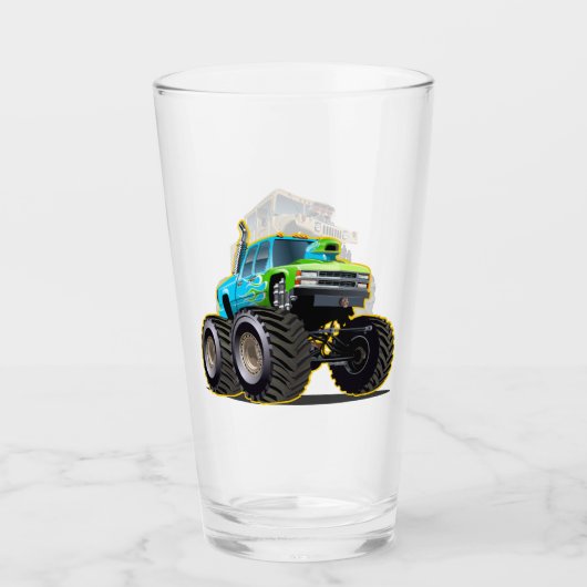 Cartoon monstertruck glas (Voorkant)