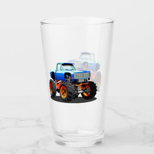 Cartoon monstertruck glas (Voorkant)