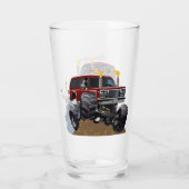 Cartoon monstertruck glas (Achterkant)