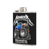 Cartoon monstertruck heupfles (Links)
