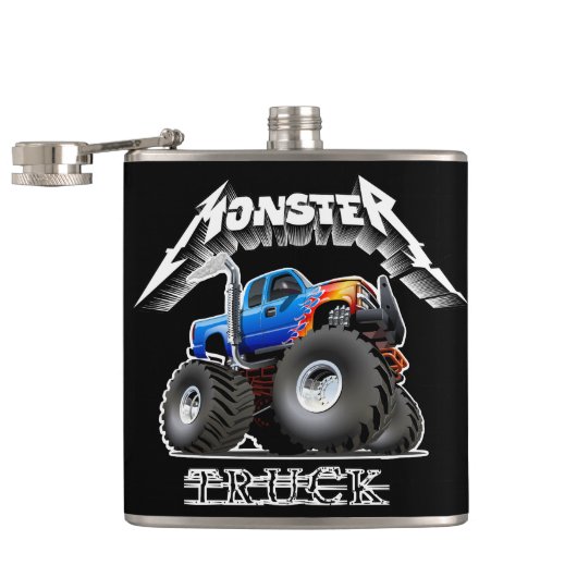 Cartoon monstertruck heupfles (Geopend)