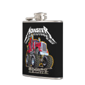 Cartoon monstertruck heupfles (Links)