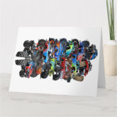 Cartoon monstertruck kaart (Voorkant)