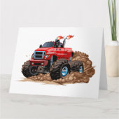 Cartoon monstertruck kaart (Voorkant)