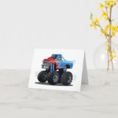 Cartoon monstertruck kaart (Gele Bloem)