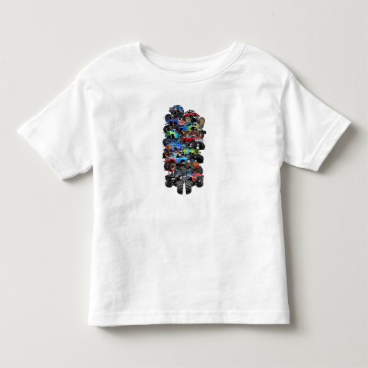 Cartoon monstertruck kinder shirts (Voorkant)