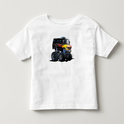 Cartoon monstertruck kinder shirts (Voorkant)