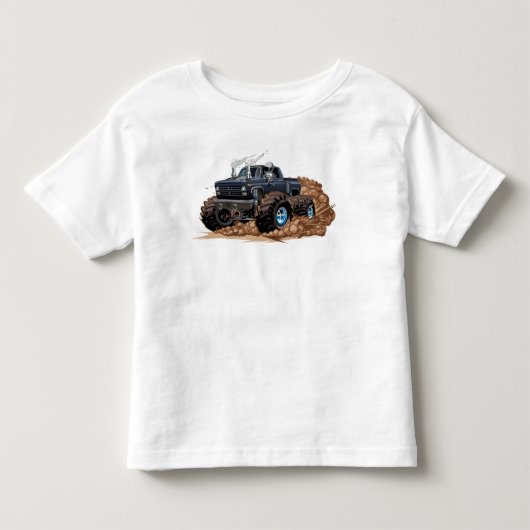 Cartoon monstertruck kinder shirts (Voorkant)