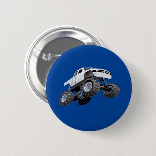 Cartoon monstertruck-knop ronde button 5,7 cm (Voorkant /achterkant)
