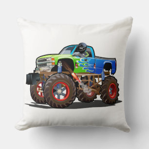 Cartoon monstertruck kussen