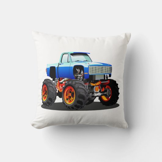 Cartoon monstertruck kussen (Voorkant)