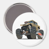 Cartoon monstertruck magneet (Voorkant / Achterkant)