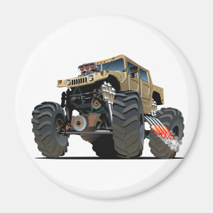Cartoon monstertruck magneet