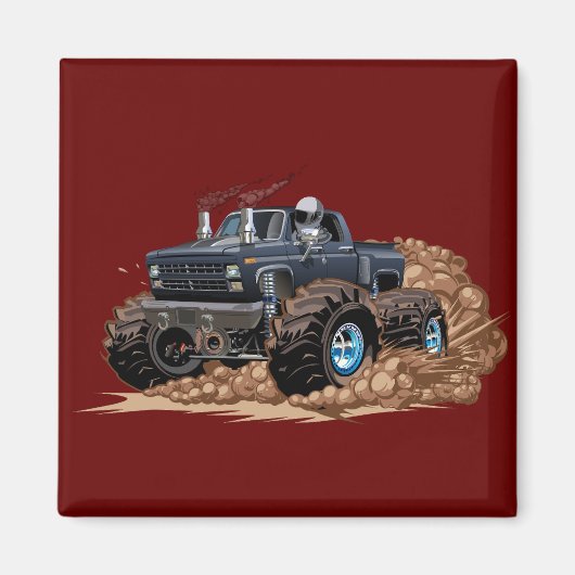 Cartoon monstertruck magneet (Voorkant)