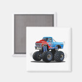 Cartoon monstertruck magneet (Voorkant / Achterkant)