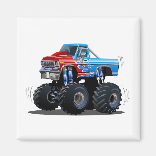 Cartoon monstertruck magneet (Voorkant)