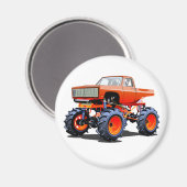 Cartoon monstertruck magneet (Voorkant / Achterkant)