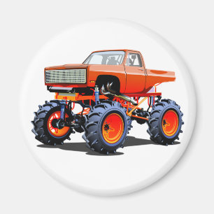 Cartoon monstertruck magneet