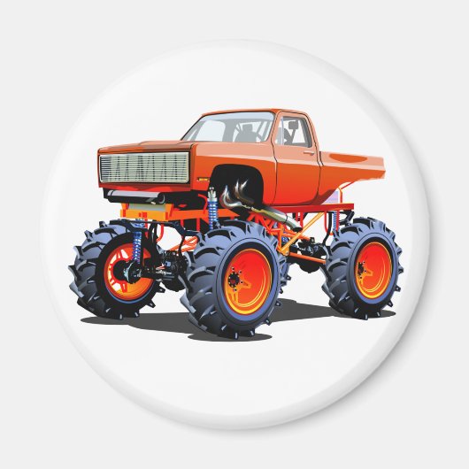 Cartoon monstertruck magneet (Voorkant)