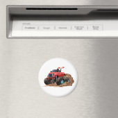 Cartoon monstertruck magneet (Insitu (Vaatwasser))
