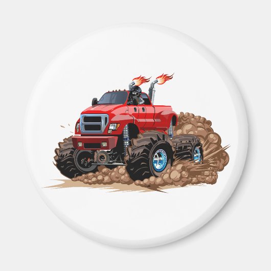 Cartoon monstertruck magneet (Voorkant)