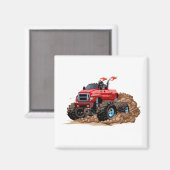 Cartoon monstertruck magneet (Voorkant / Achterkant)