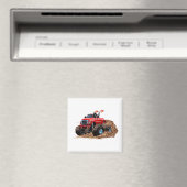 Cartoon monstertruck magneet (Insitu (Vaatwasser))