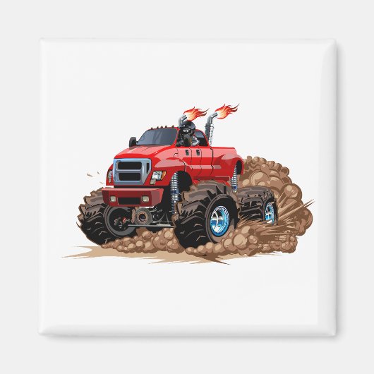 Cartoon monstertruck magneet (Voorkant)