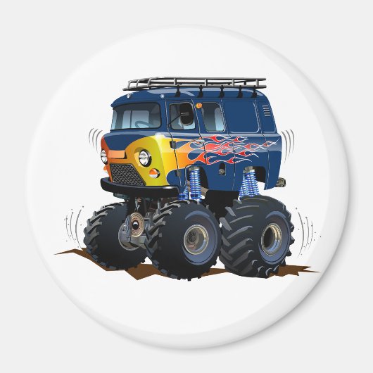 Cartoon monstertruck magneet (Voorkant)