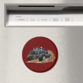 Cartoon monstertruck magneet (Insitu (Vaatwasser))