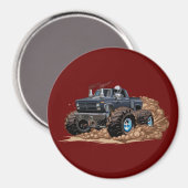 Cartoon monstertruck magneet (Voorkant / Achterkant)