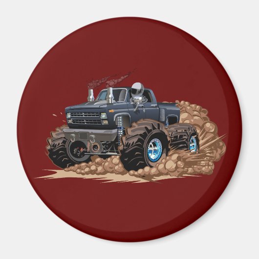 Cartoon monstertruck magneet (Voorkant)