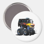 Cartoon monstertruck magneet (Voorkant / Achterkant)