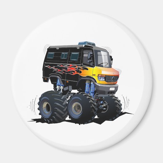 Cartoon monstertruck magneet (Voorkant)