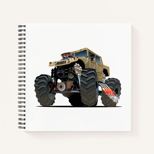 Cartoon monstertruck notitieboek (Voorkant)