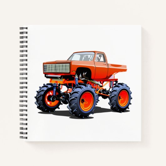 Cartoon monstertruck notitieboek (Voorkant)