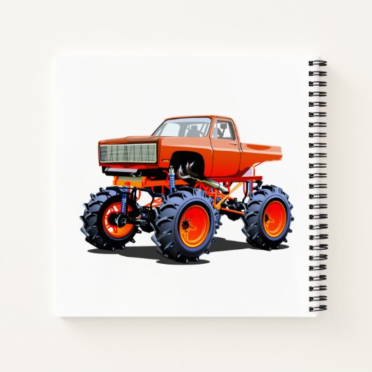 Cartoon monstertruck notitieboek (Achterkant)