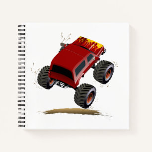 Cartoon monstertruck notitieboek